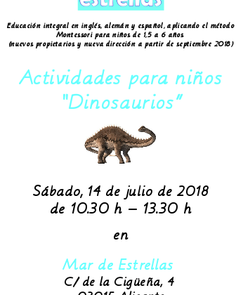 Werbung dia abierto dinosaurs